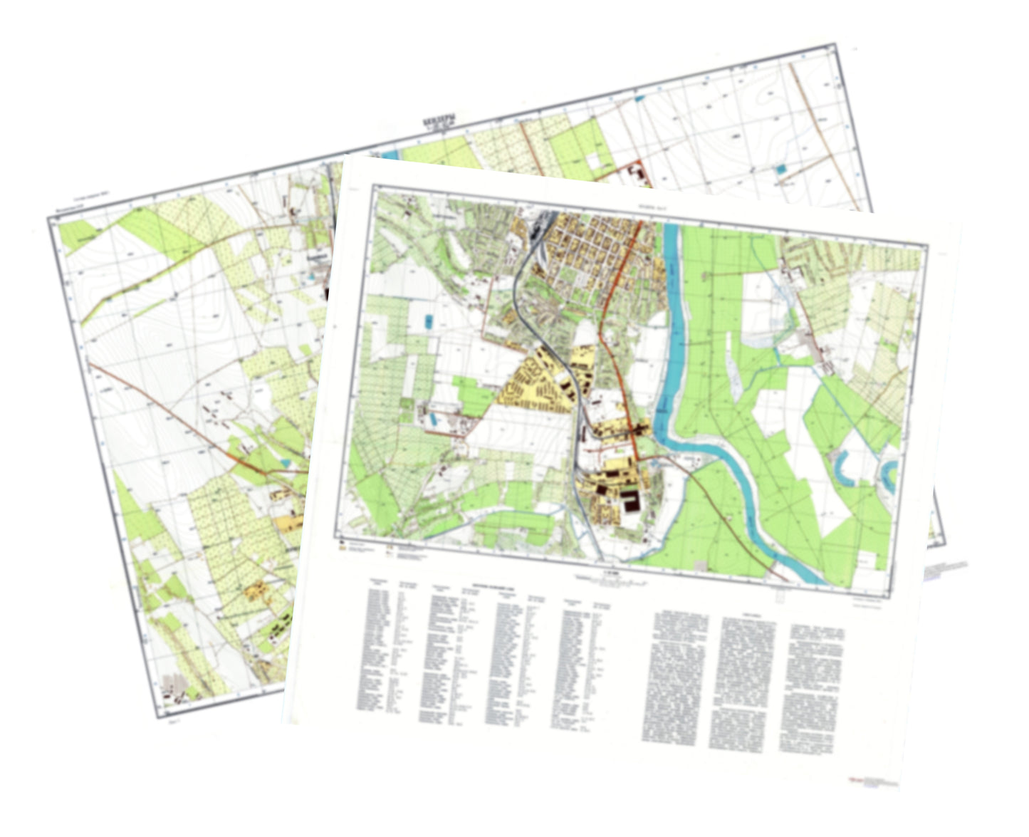 Bendery (Moldova) 2-Sheet Set - Soviet Military City Plans