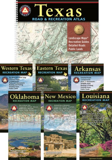 TX Atlas & Surrounding States Map Bundle