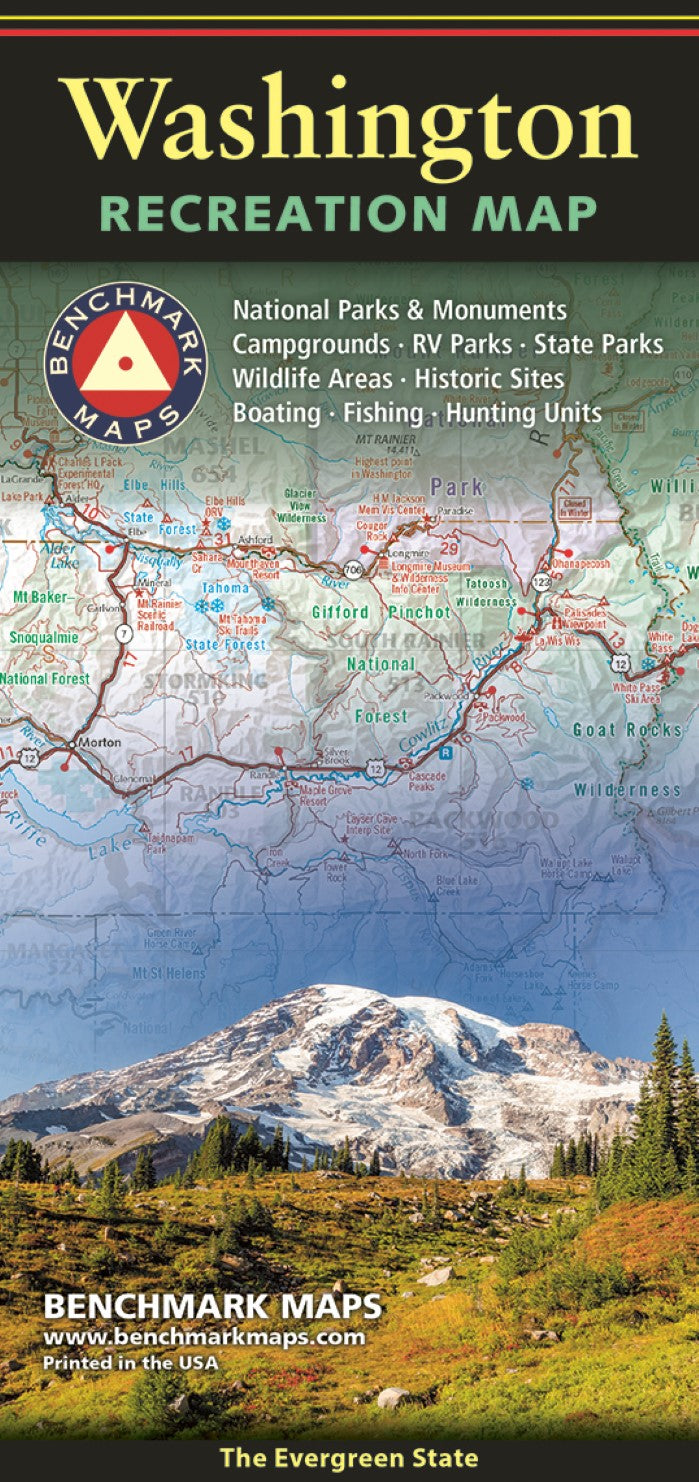 Washington Recreation Map, The Evergreen State