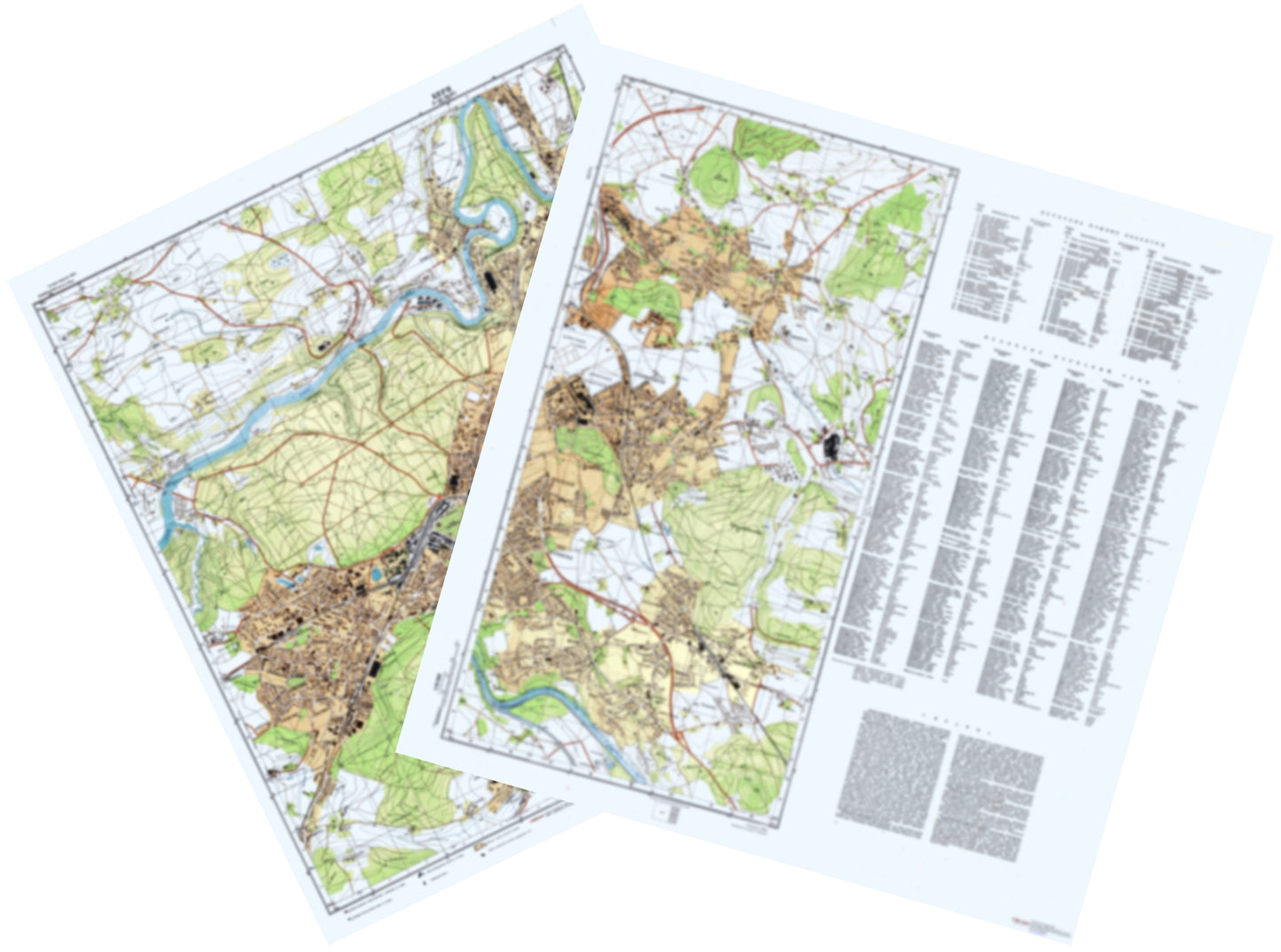 Bern (Switzerland) 2-Sheet Set - Soviet Military City Plans