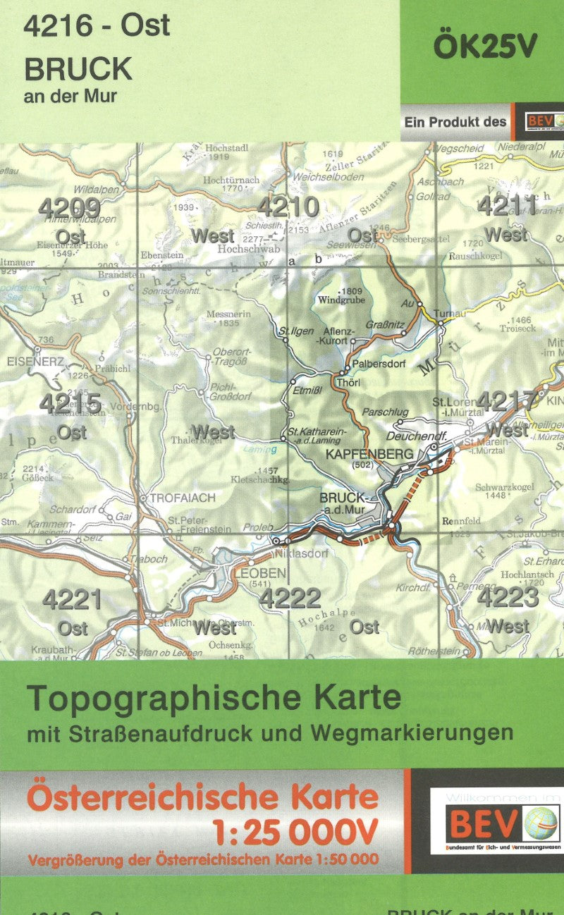 Austria 1:25,000 topo #060 Bruck.