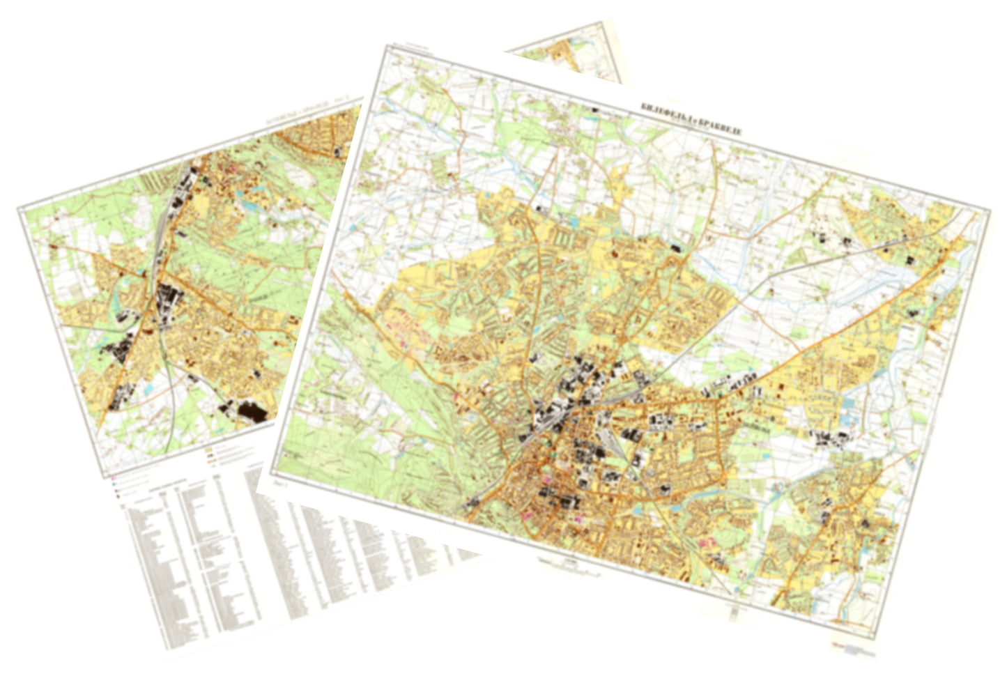 Bielefeld, Brackwede (Germany) 2-Sheet Set - Soviet Military City Plans