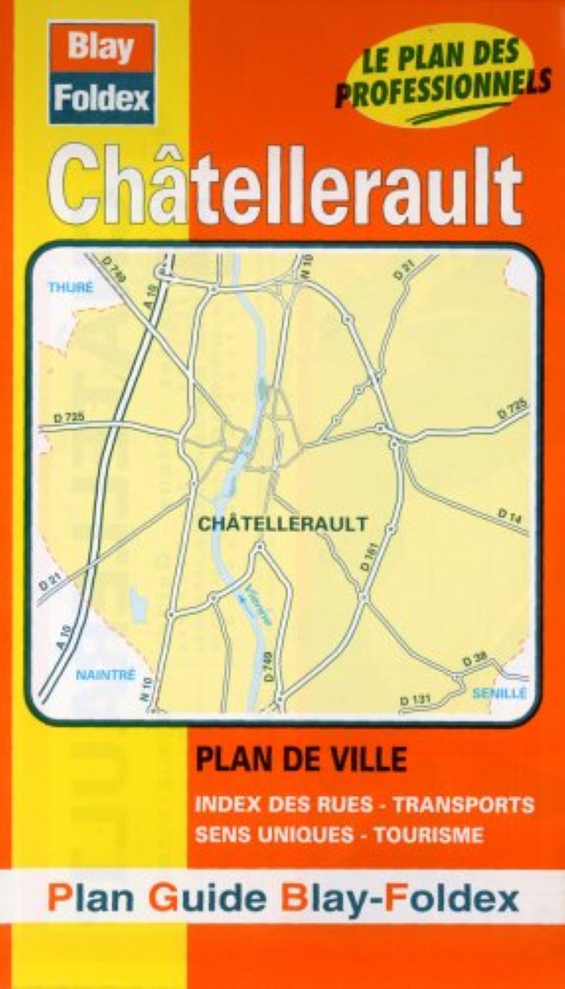 Châtellerault city map. 1:11,000. .