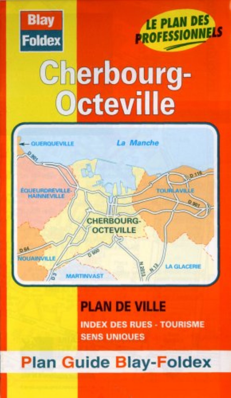 Cherbourg city map. 1:10,000.
