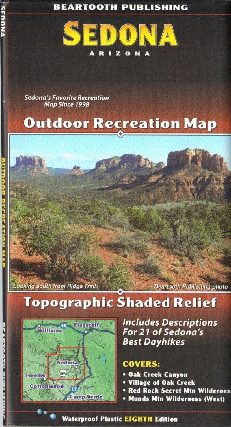 Sedona : Arizona : outdoor recreation map : topographic shaded relief