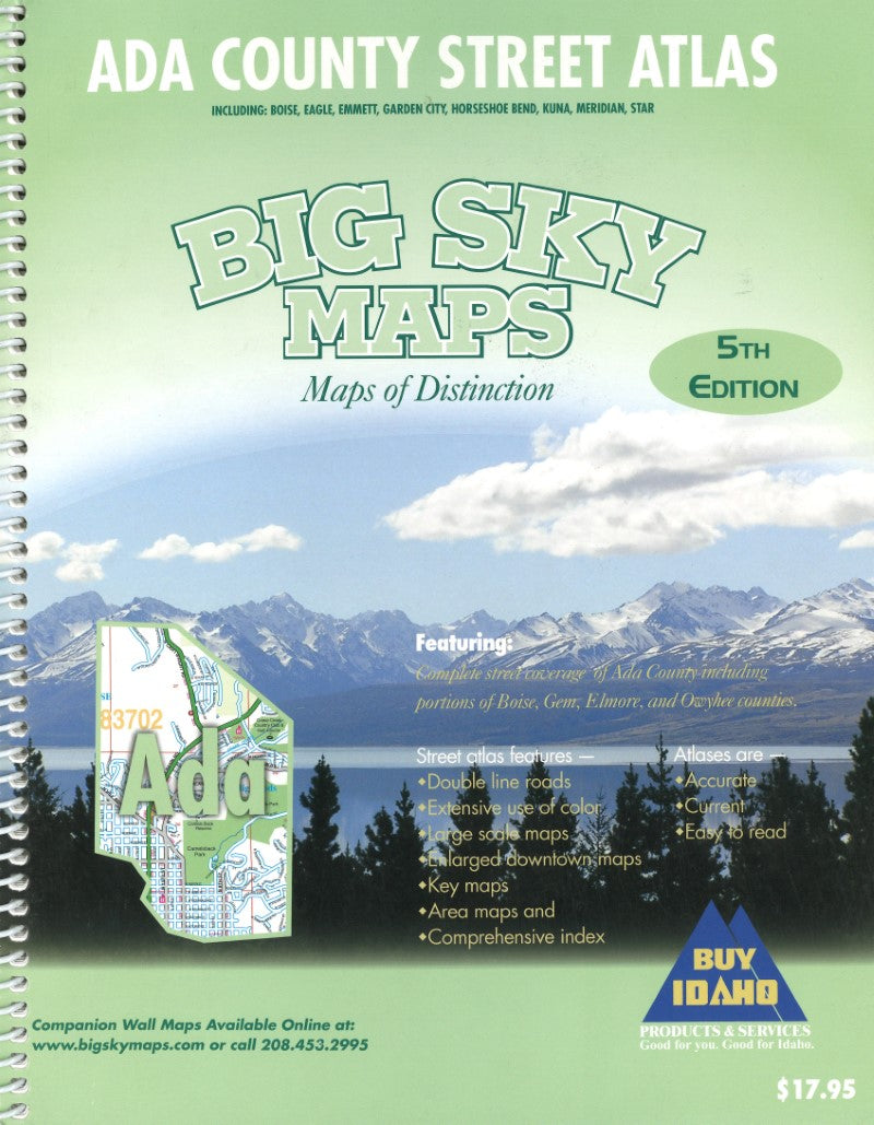 Ada County street atlas : including Boise, Eagle, Emmett, Garden City, Horseshoe Bend, Kuna, Meridian, Star : complete street coverage of Ada County including portions of Boise, Gem, Elmore, and Owyhee