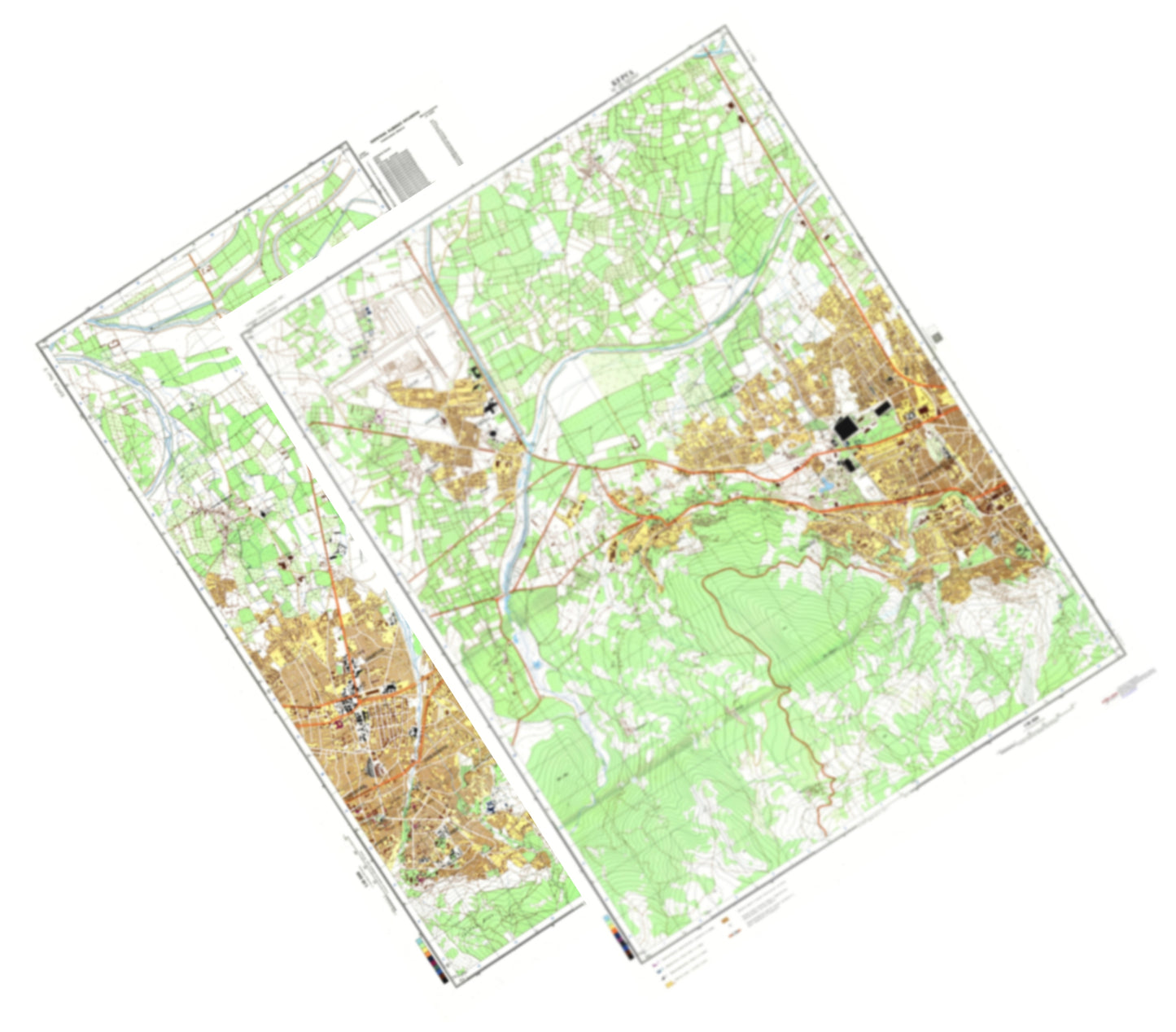 Bursa (Turkey) 2-Sheet Set - Soviet Military City Plans