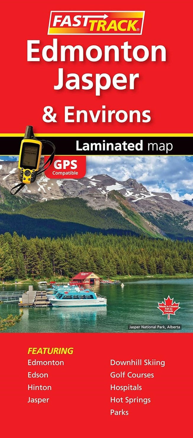 Edmonton Jasper & Environs Laminated FastTrack Map