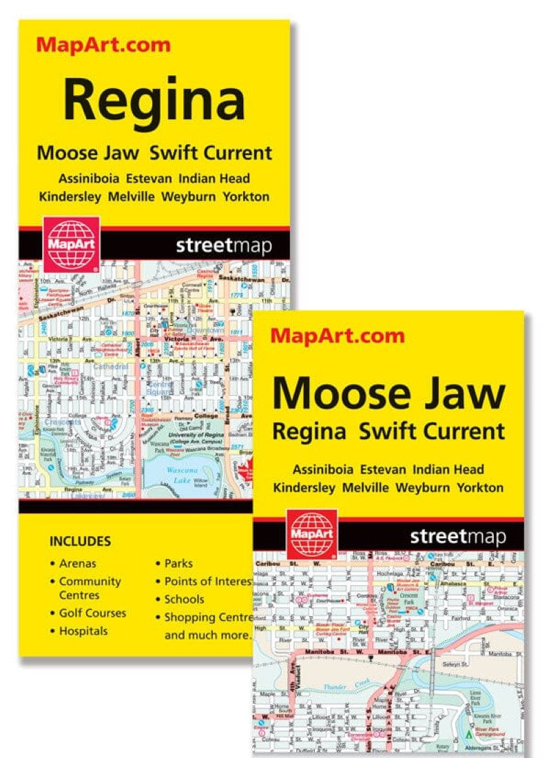 Regina / Moose Jaw Folded Map - 1168