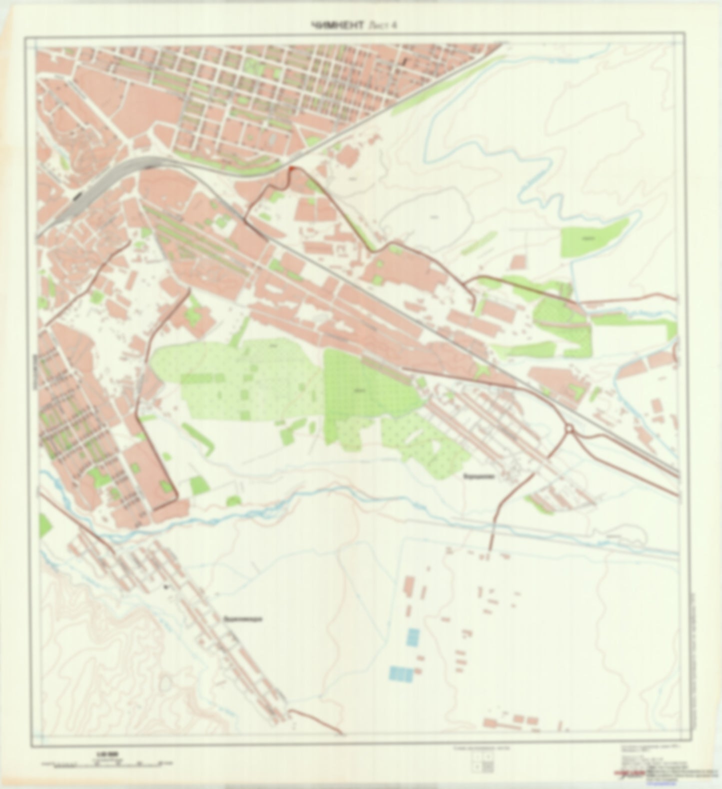 Chimkent / Shymkent 4 (Kazakhstan) - Soviet Military City Plans