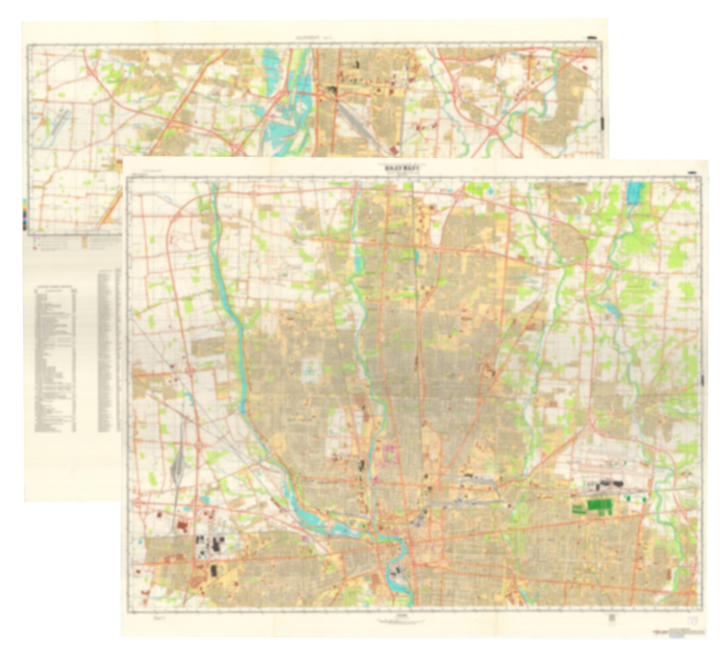 Columbus, OH (USA) 2-Sheet Set - Soviet Military City Plans