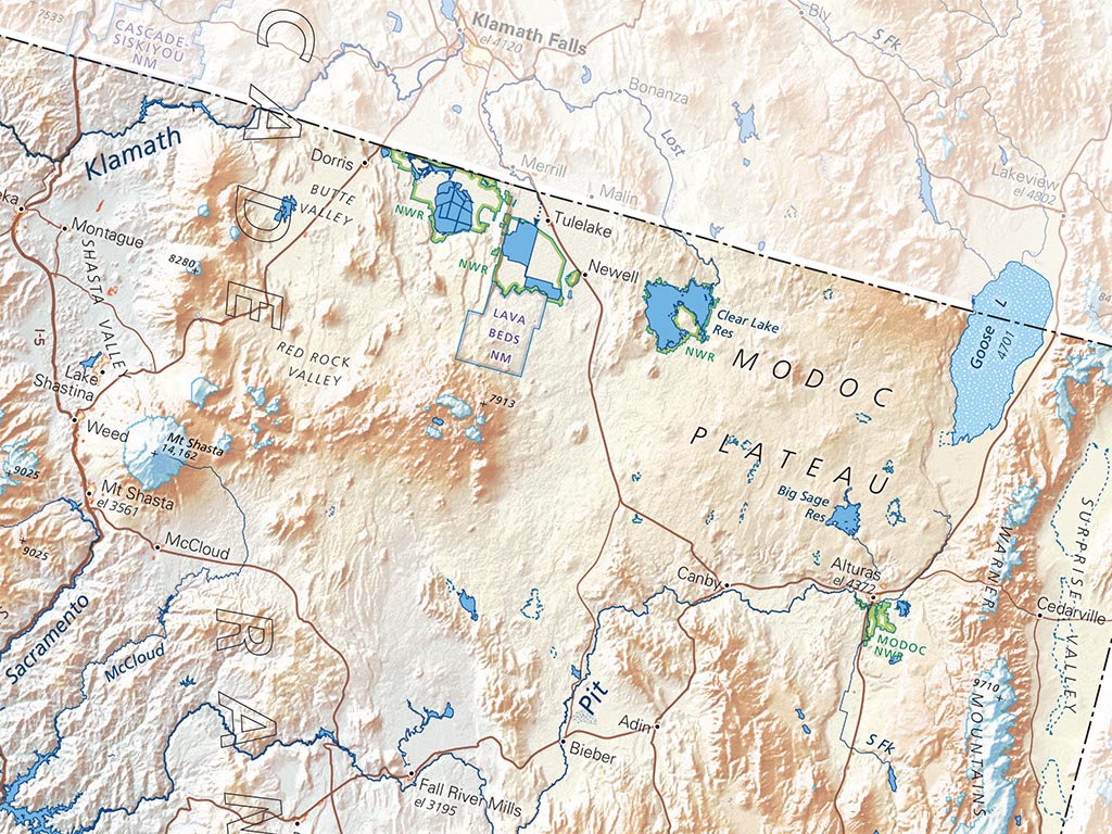 California in Context Fine Art Print Map