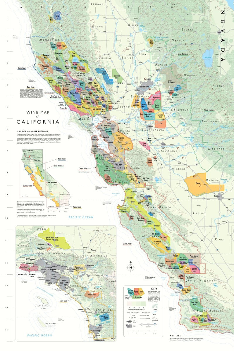 Wine Map of Italy (Laminated)