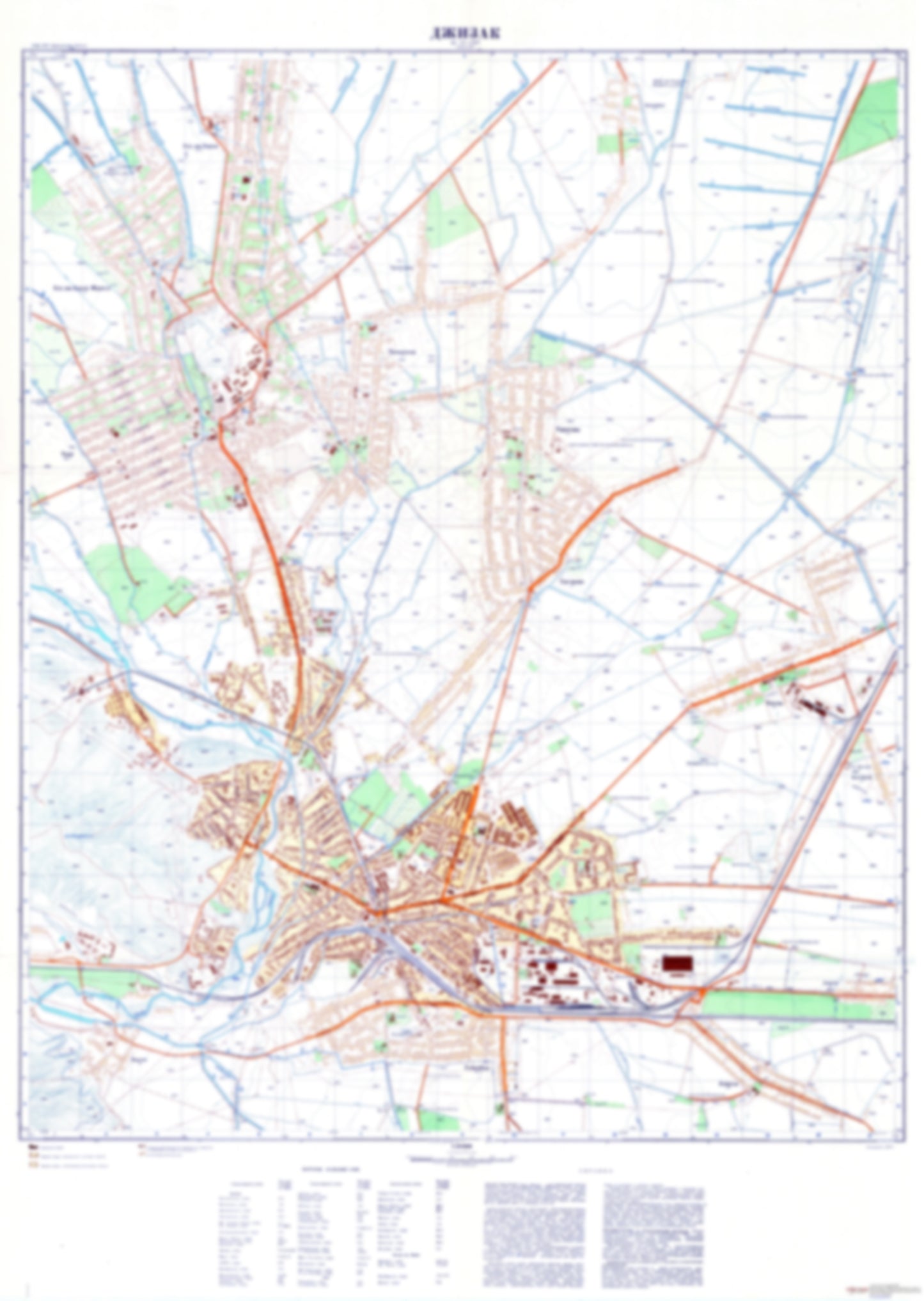 Dzhizak (Uzbekistan) - Soviet Military City Plans