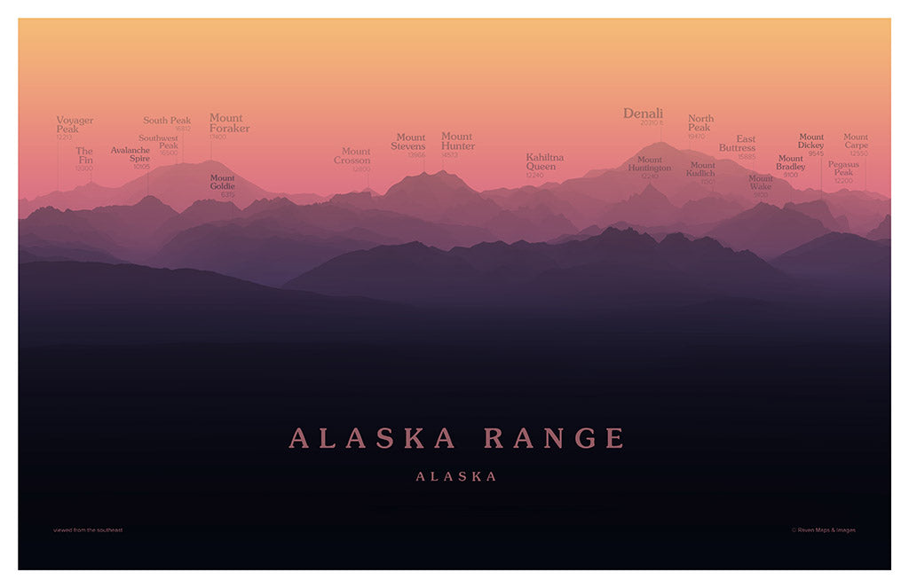 Denali Peakscapes Elevation Panorama