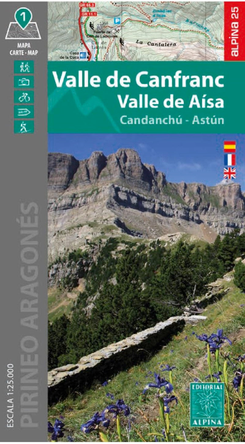 Valle de Canfranc Valle de Aisa Hiking Map
