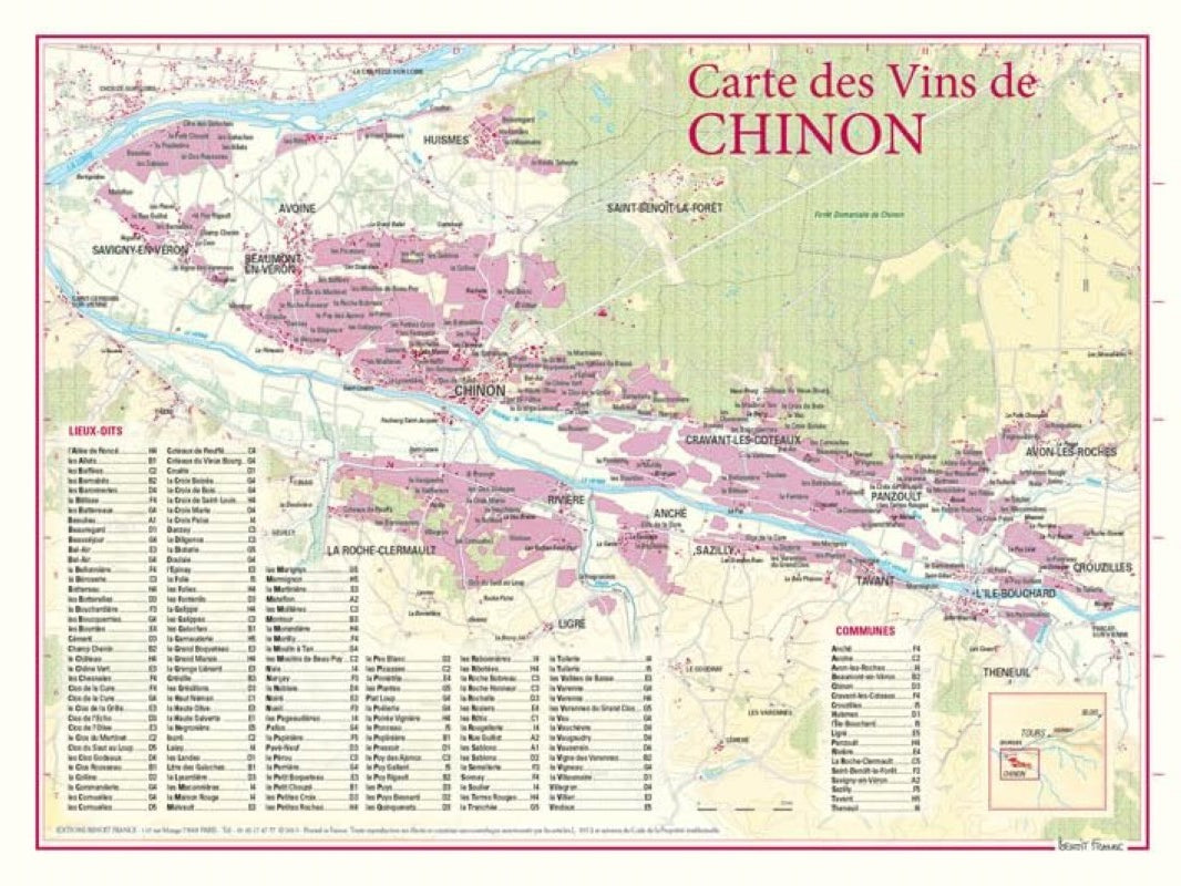 Chinon wine poster
