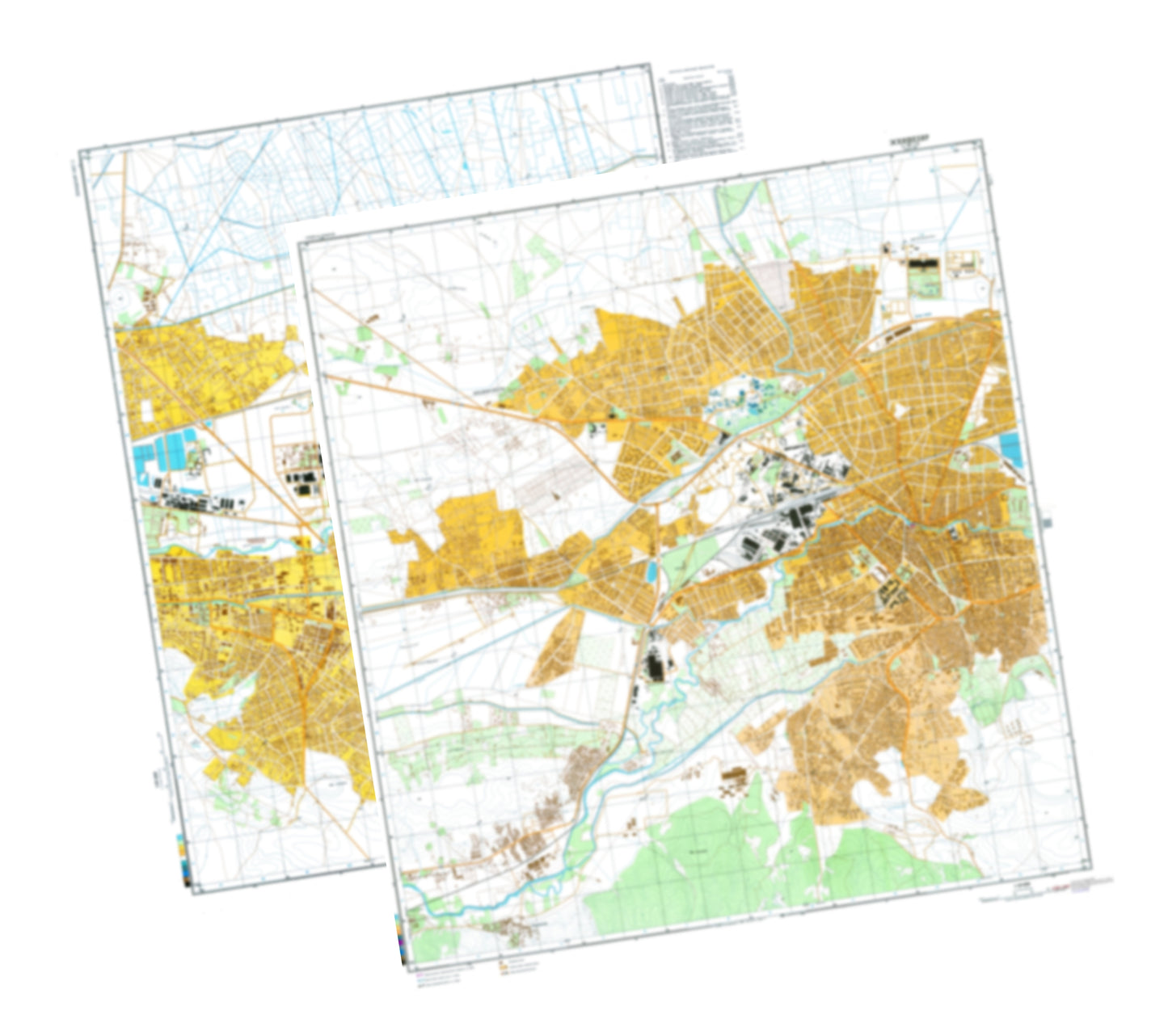 Eskishehir (Turkey) 2-Sheet Set - Soviet Military City Plans
