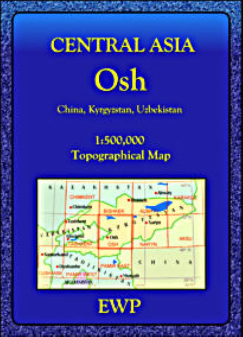 Central Asia : Osh Topographic Map