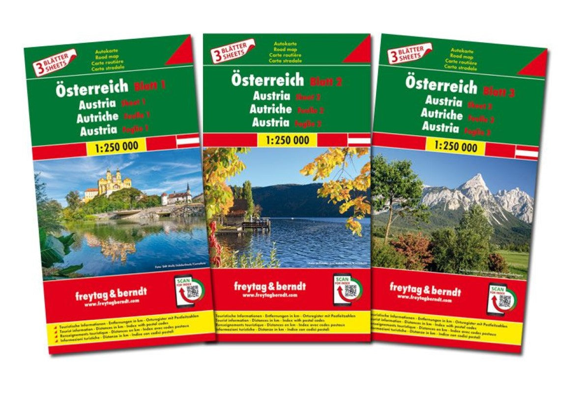 Austria-Set, road map 1:250,000