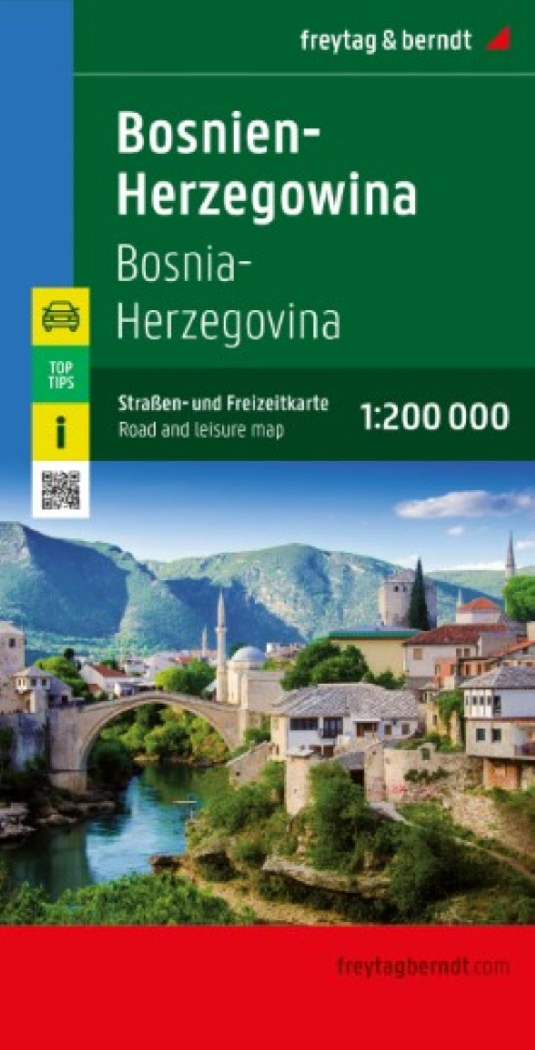Bosnia-Herzegovina, road and leisure map 1:200,000
