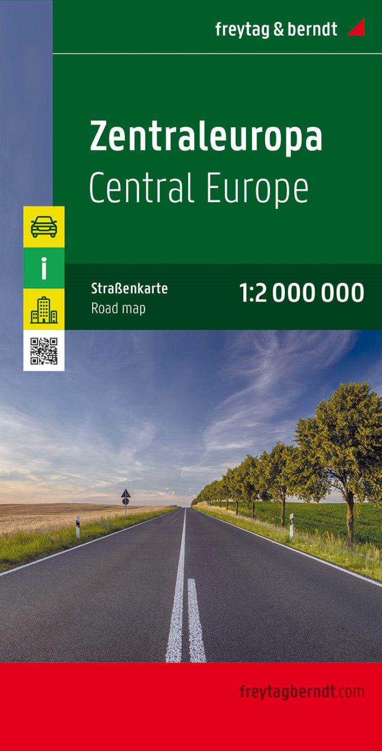 Central Europe, street map 1:200,000