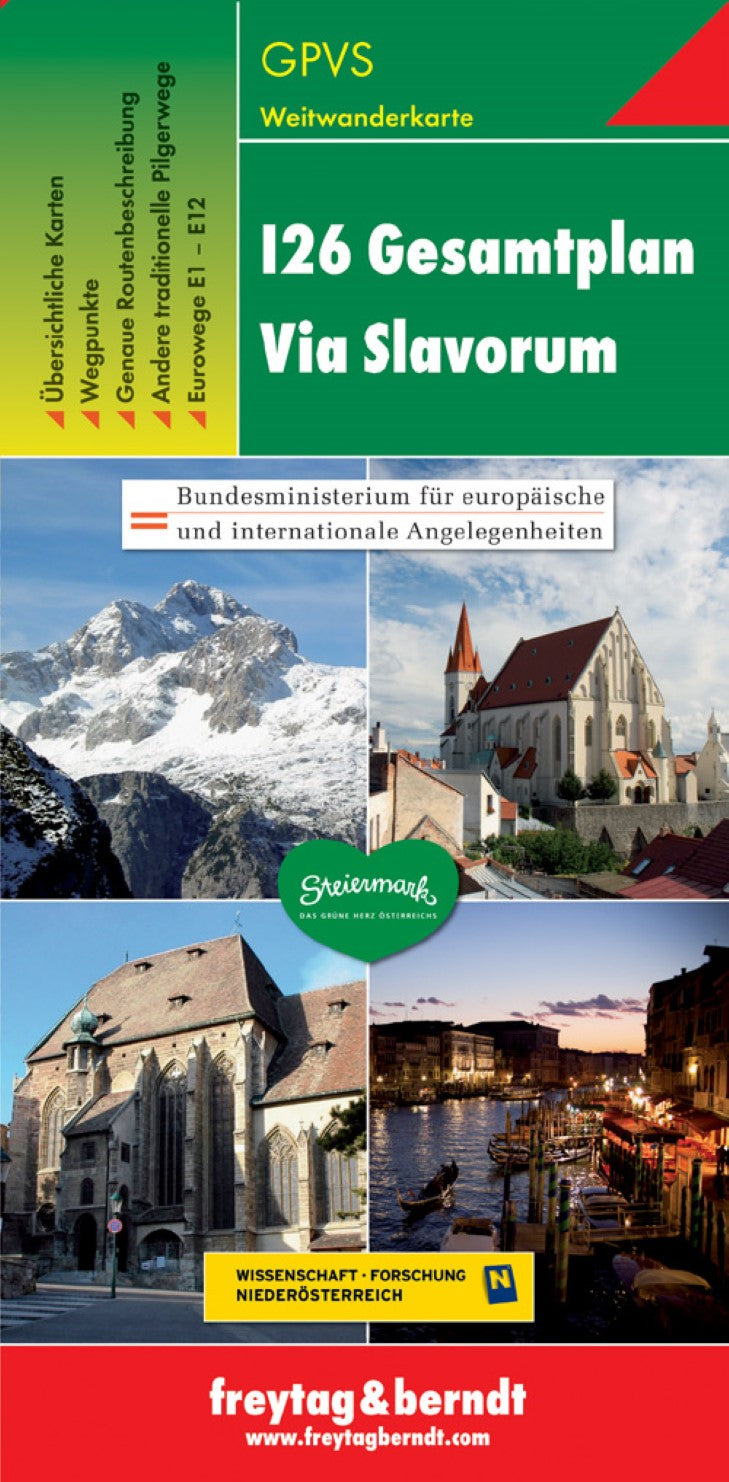 GPVS I26 Gesamtmap via Slavs, Weitwanderkarte 1:500.000