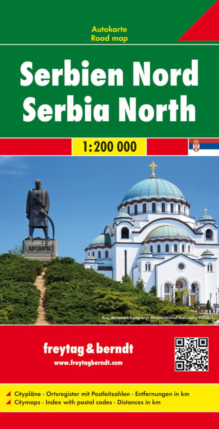 Serbia North, road map 1:200,000