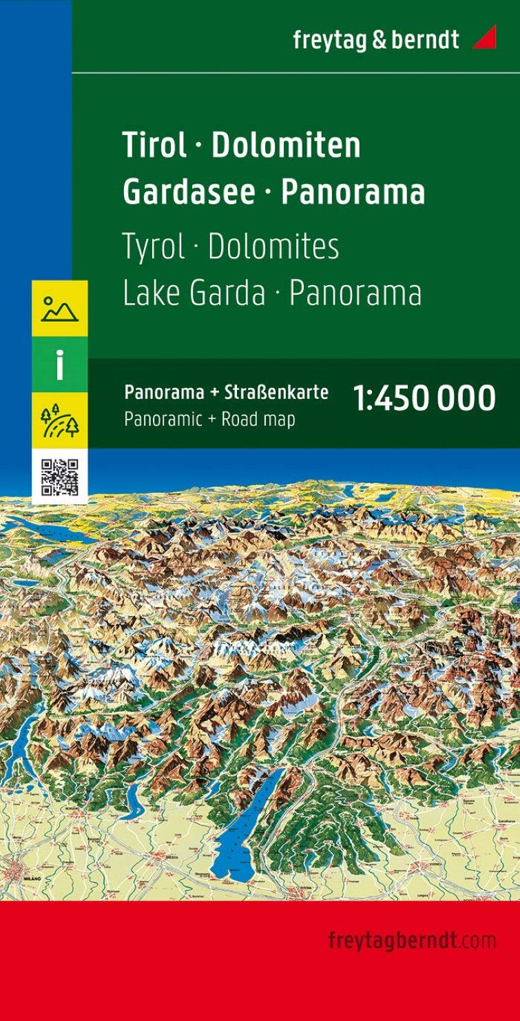 Tirol : Dolomiten : Gardasee : panorama = Tyrol : Dolomites : Lake Garda : panorama