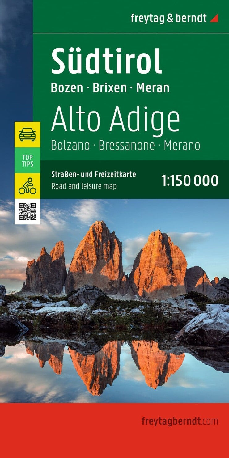 South Tyrol, road and leisure map