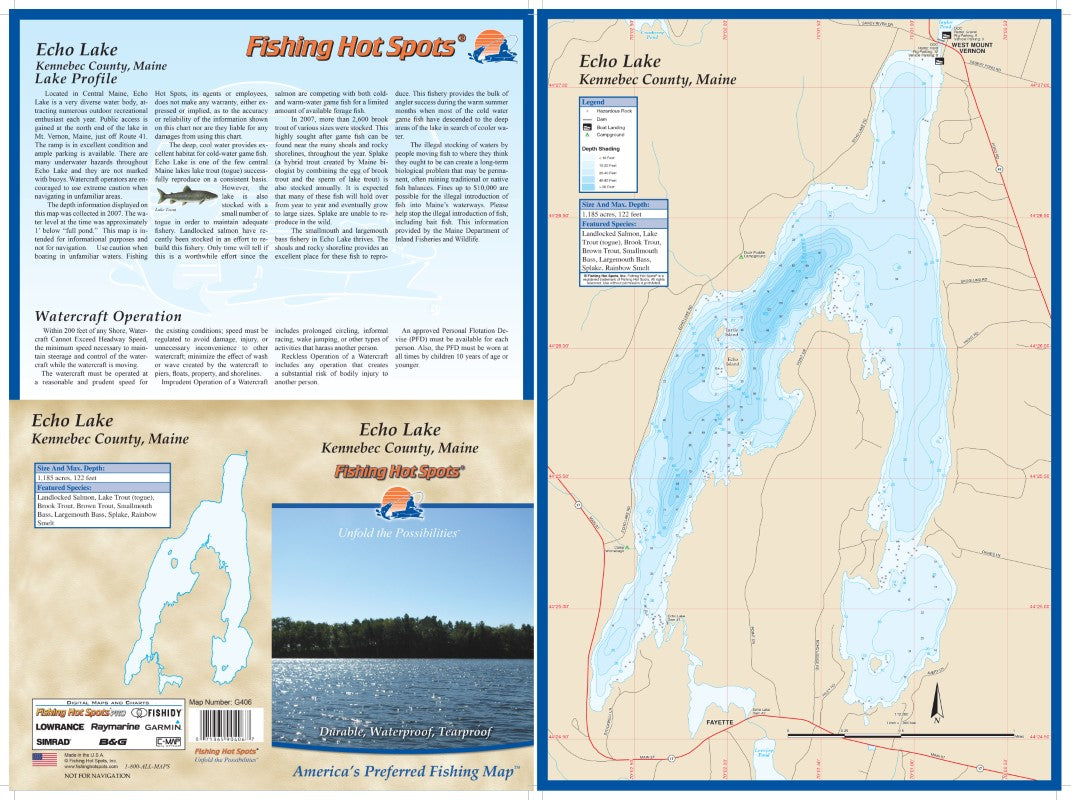 ECHO LAKE - LAMINATED ME MAP