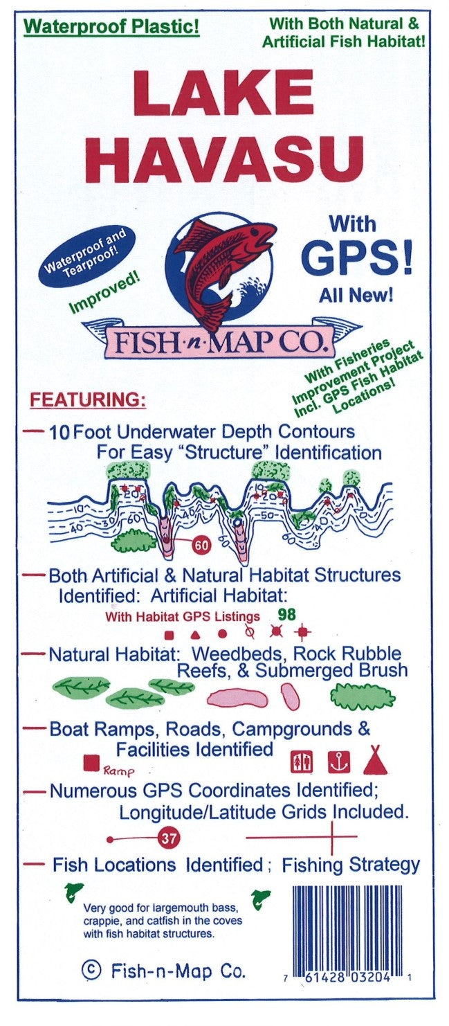 Lake Havasu Fishing Map