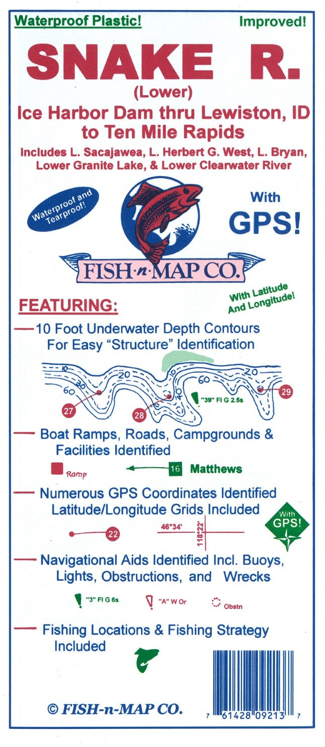 Snake River, Idaho Fishing Map