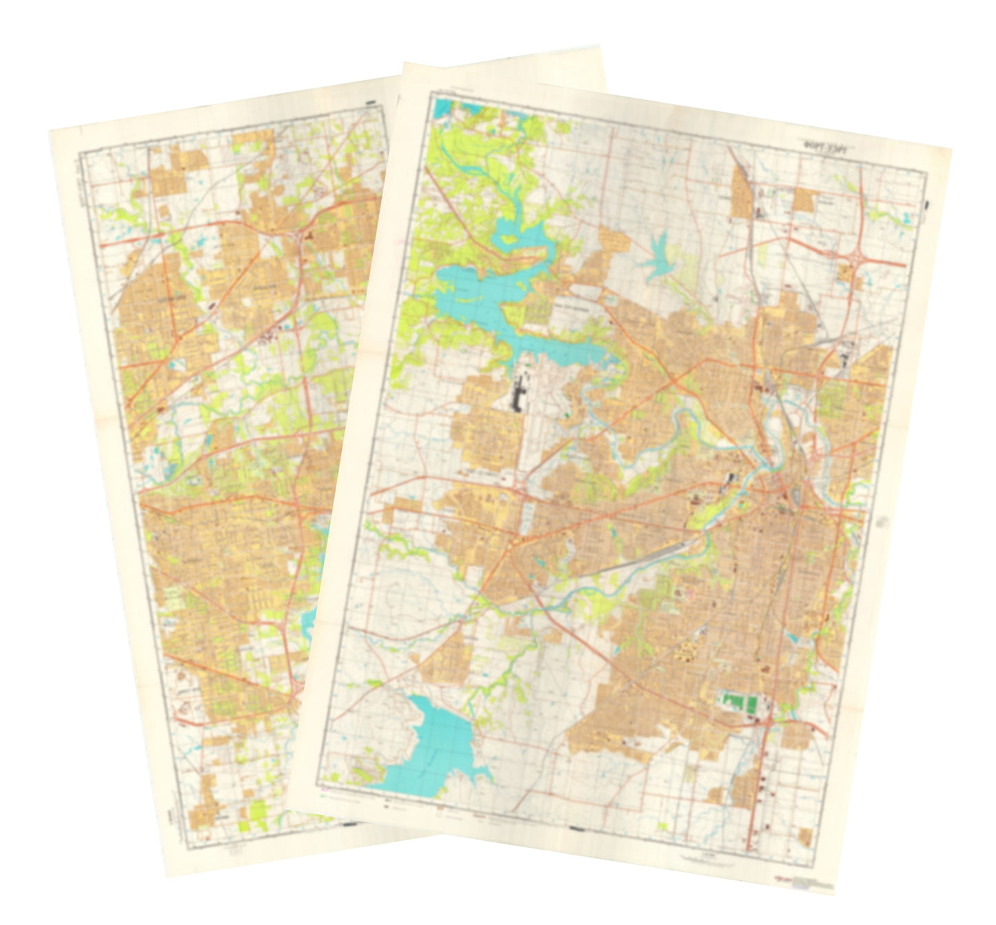 Fort Worth, TX (USA) 2-Sheet Set - Soviet Military City Plans