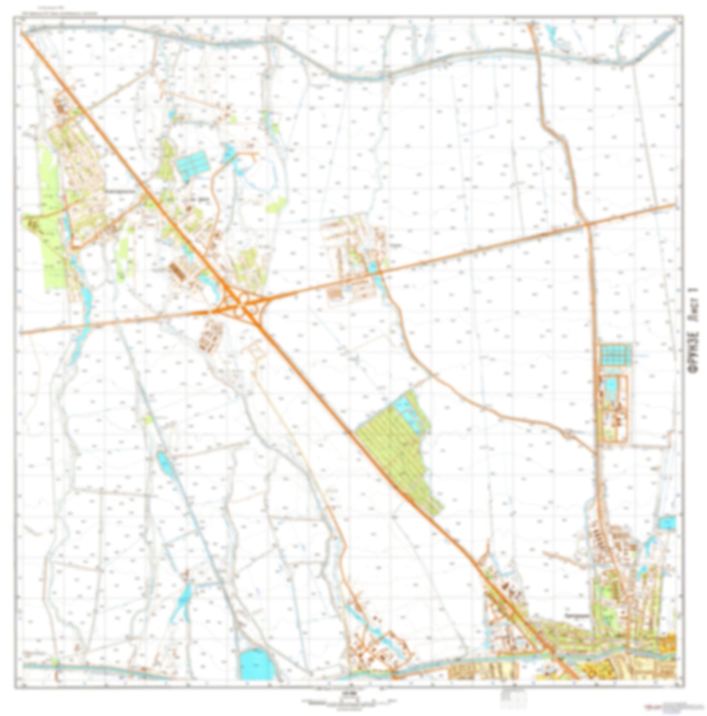 Frunze / Bishkek 1 (Kyrgyzstan) - Soviet Military City Plans