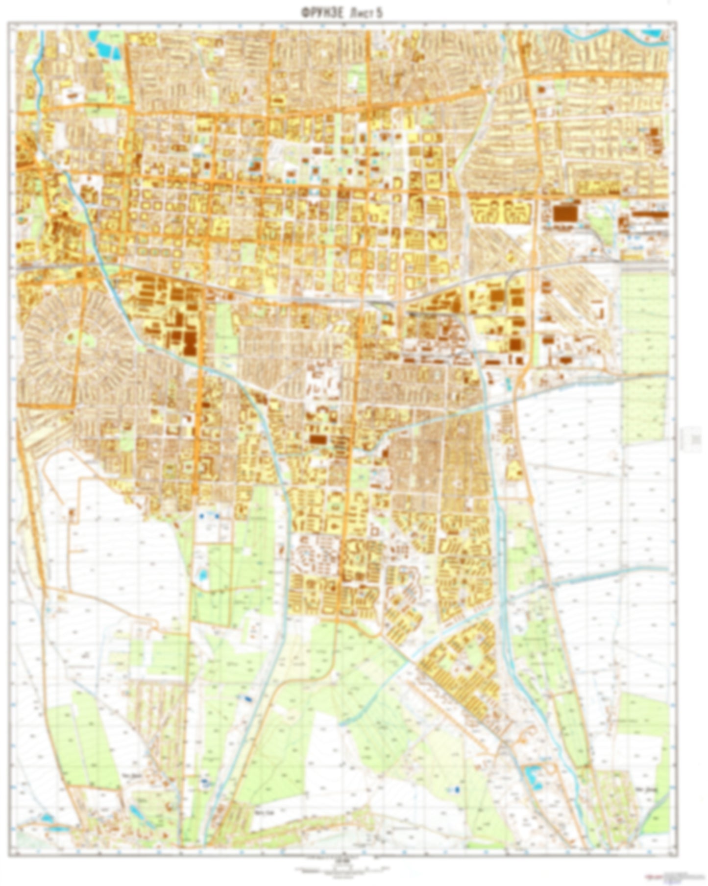 Frunze / Bishkek 5 (Kyrgyzstan) - Soviet Military City Plans