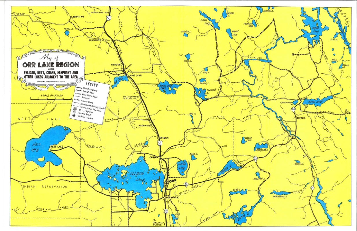 Orr Lake Region Flat Map