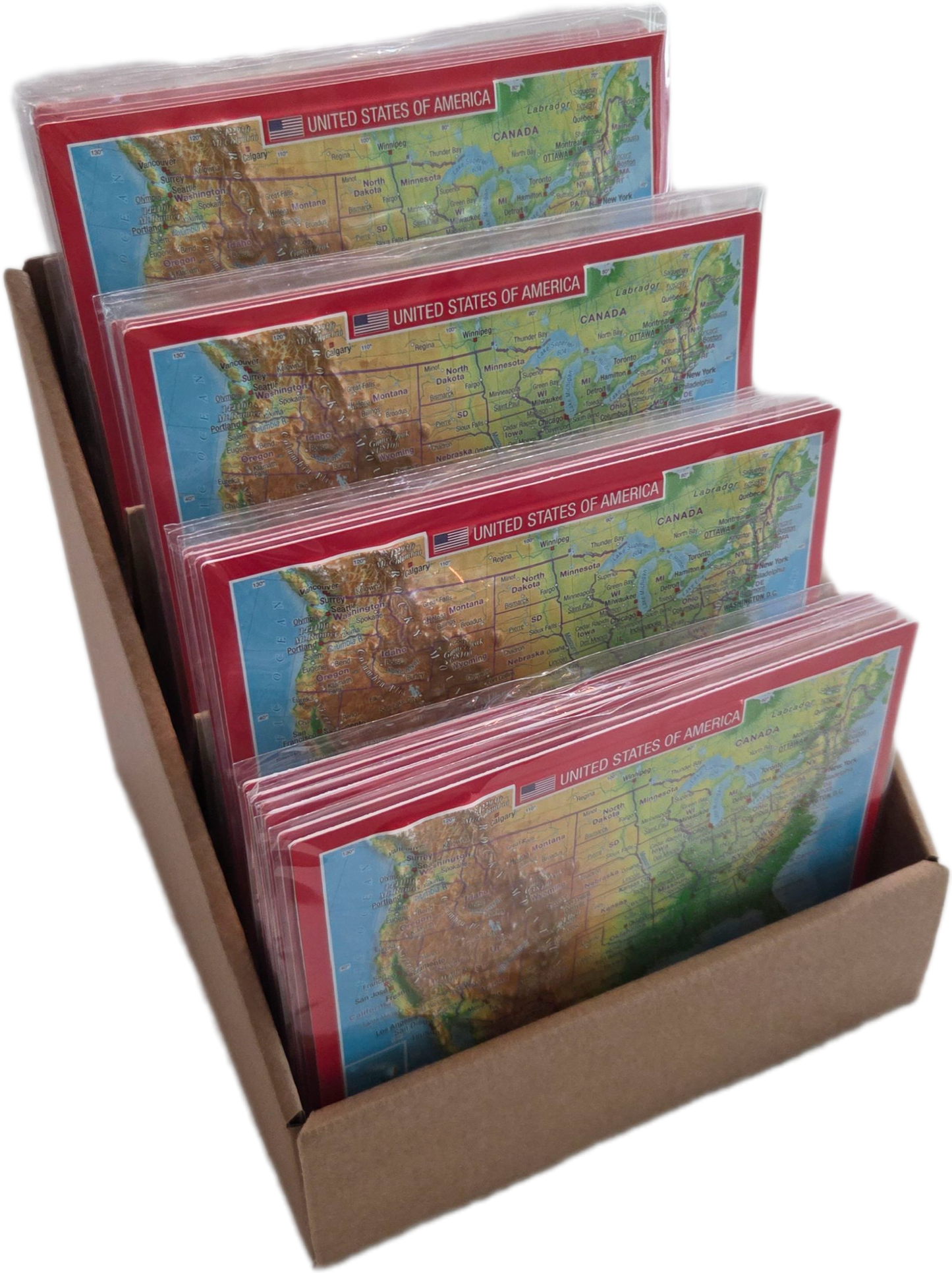 United States Raised Relief 3D Postcard - East View