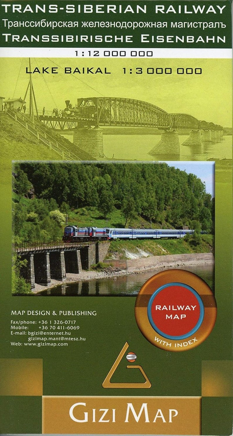 Trans Siberian Railway: 1:12,000,000: Lake Baikal 1:3,000,000