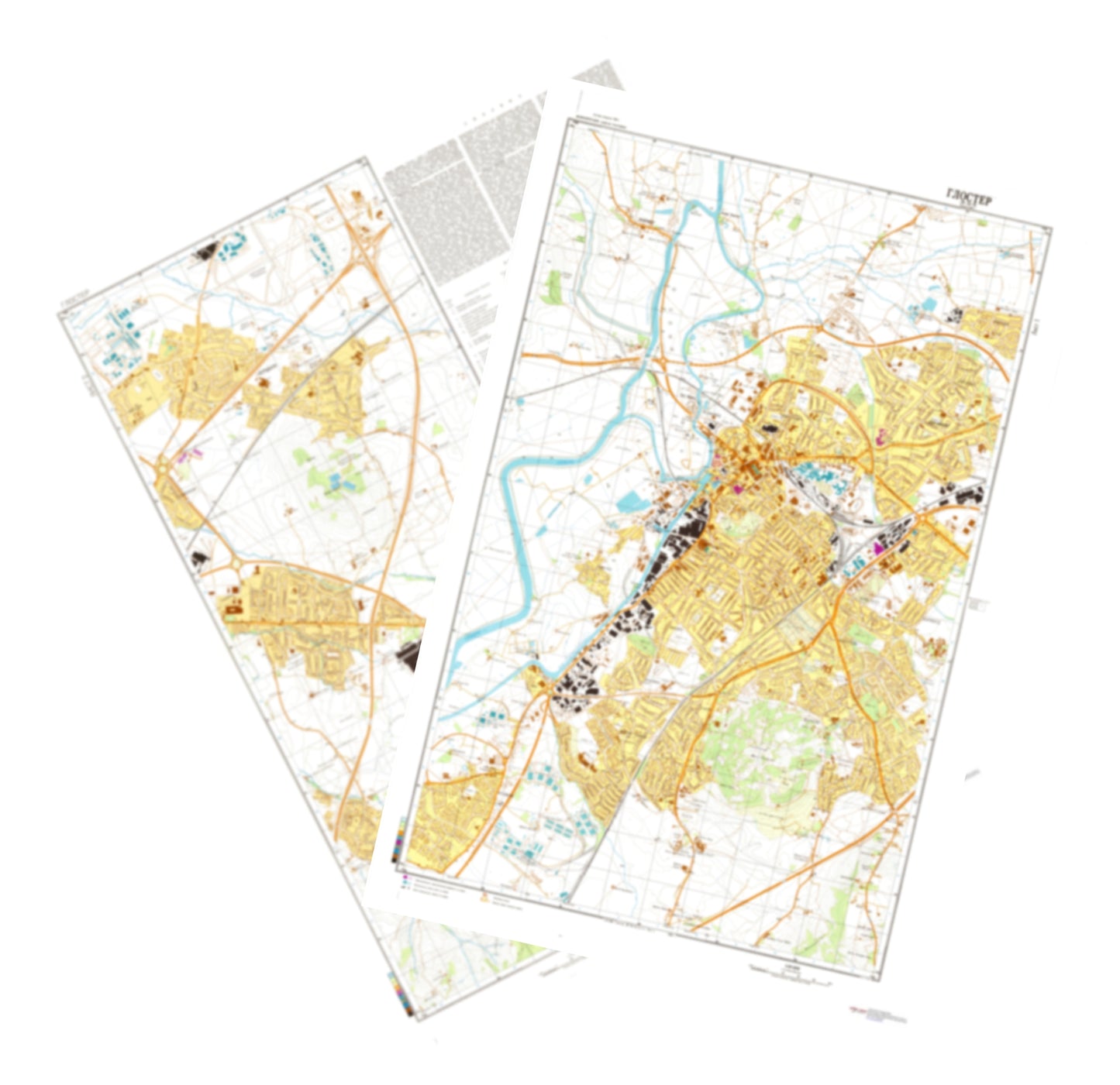 Gloucester (UK) 2-Sheet Set - Soviet Military City Plans