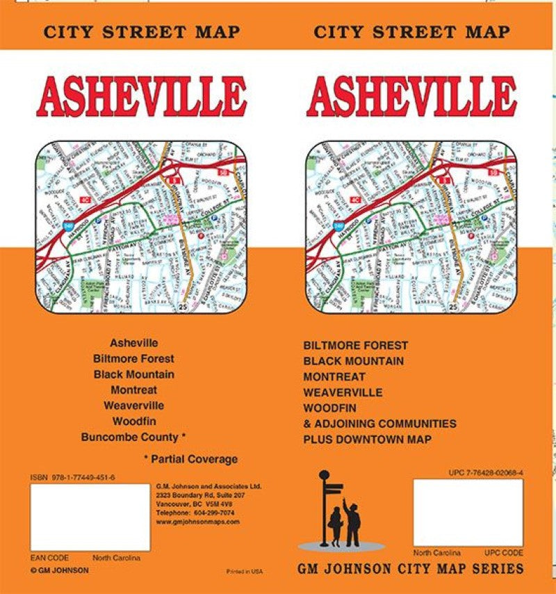 Asheville, North Carolina, Street Map