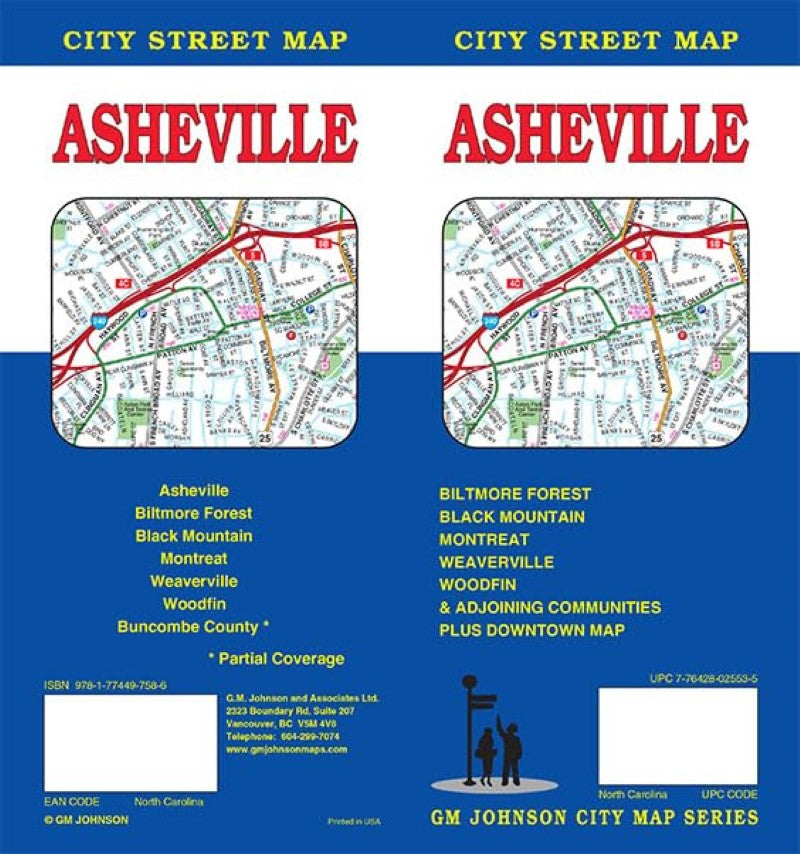 Asheville, North Carolina, Street Map