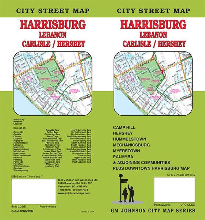 Harrisburg / Lebanon / Carlisle, Pennsylvania Street Map