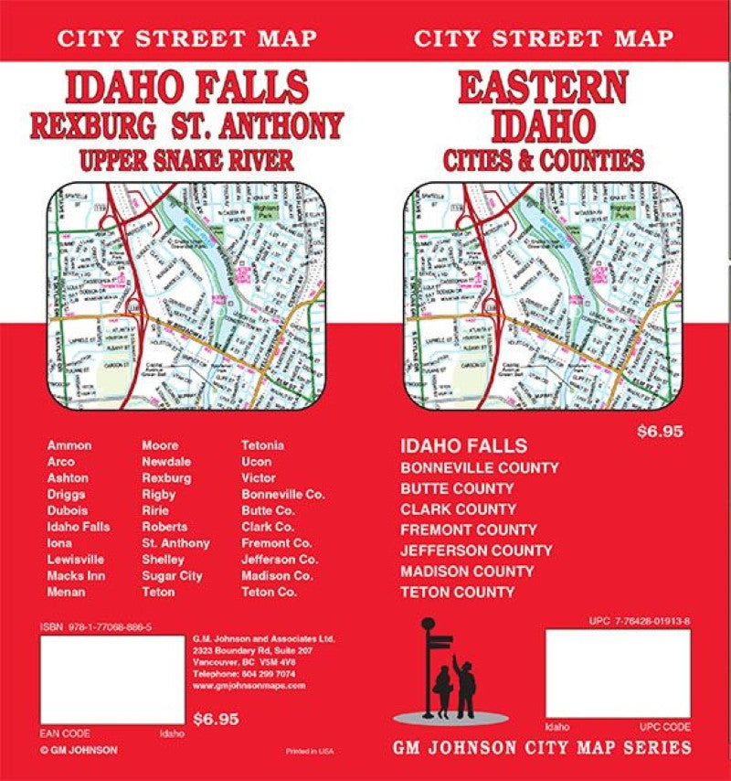 Eastern Idaho : cities & counties : city street map