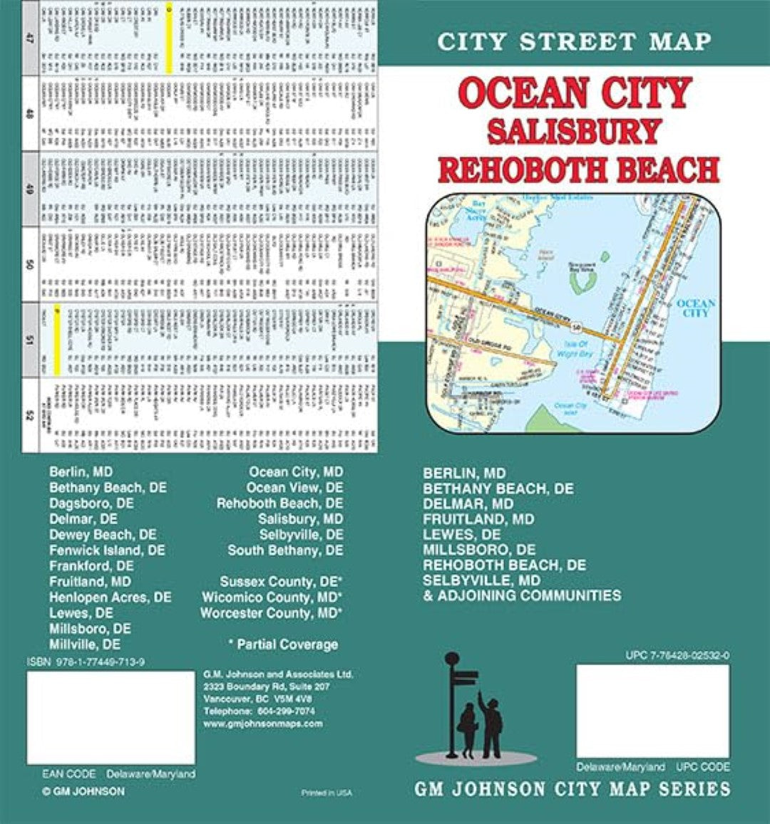 Ocean City : Salisbury : south east Maryland : city street map = Salisbury : Ocean City : south east Maryland : city street map