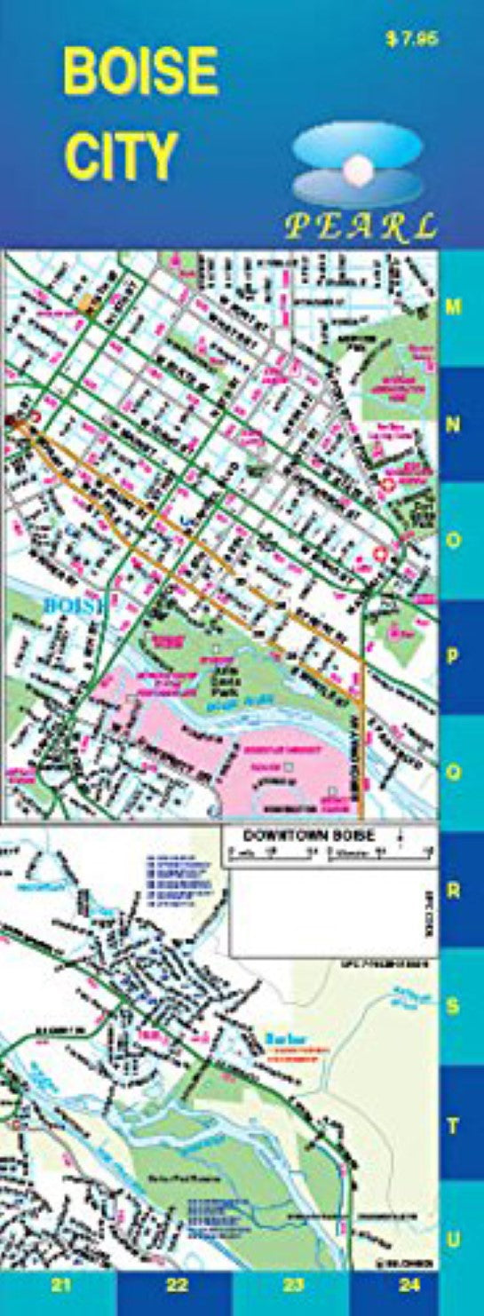 Boise city : pearl laminated map