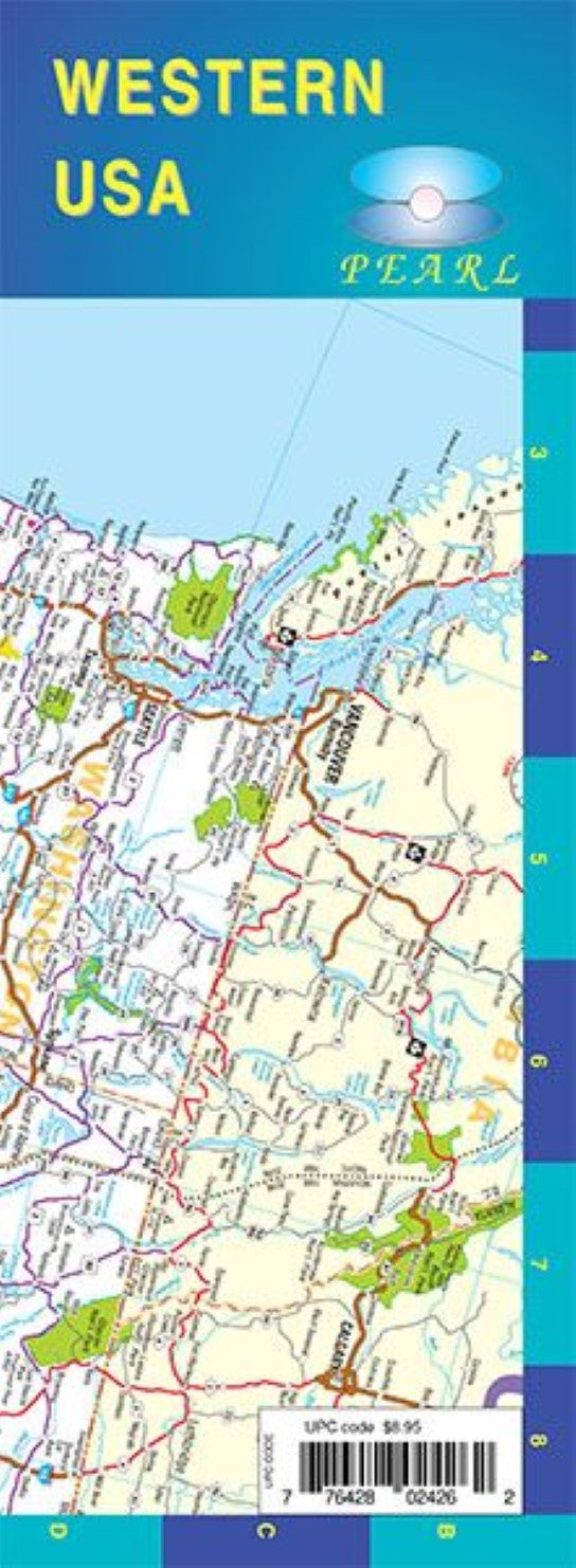 Western USA : pearl laminated map