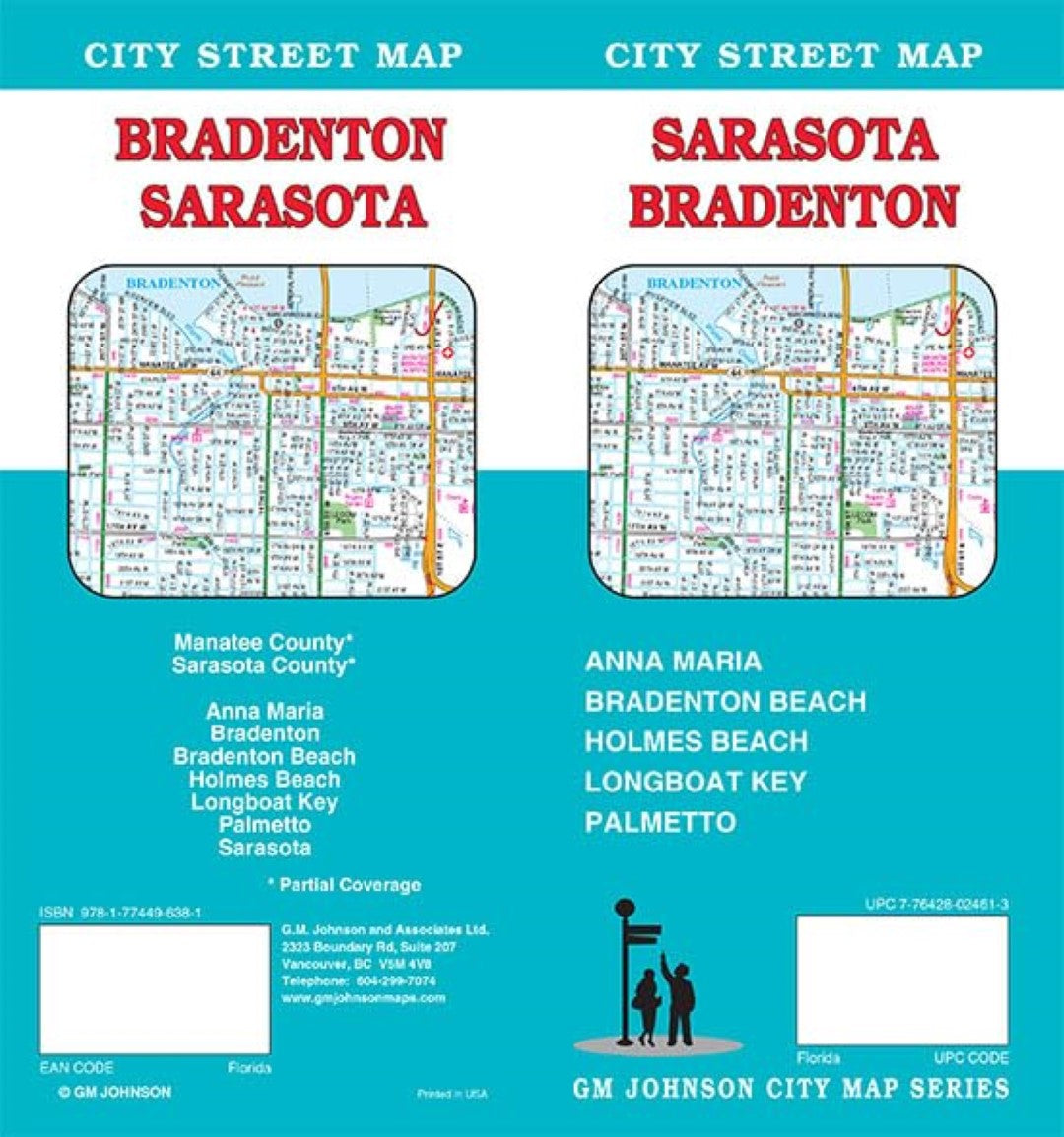 Sarasota and Bradenton, Florida Street Map