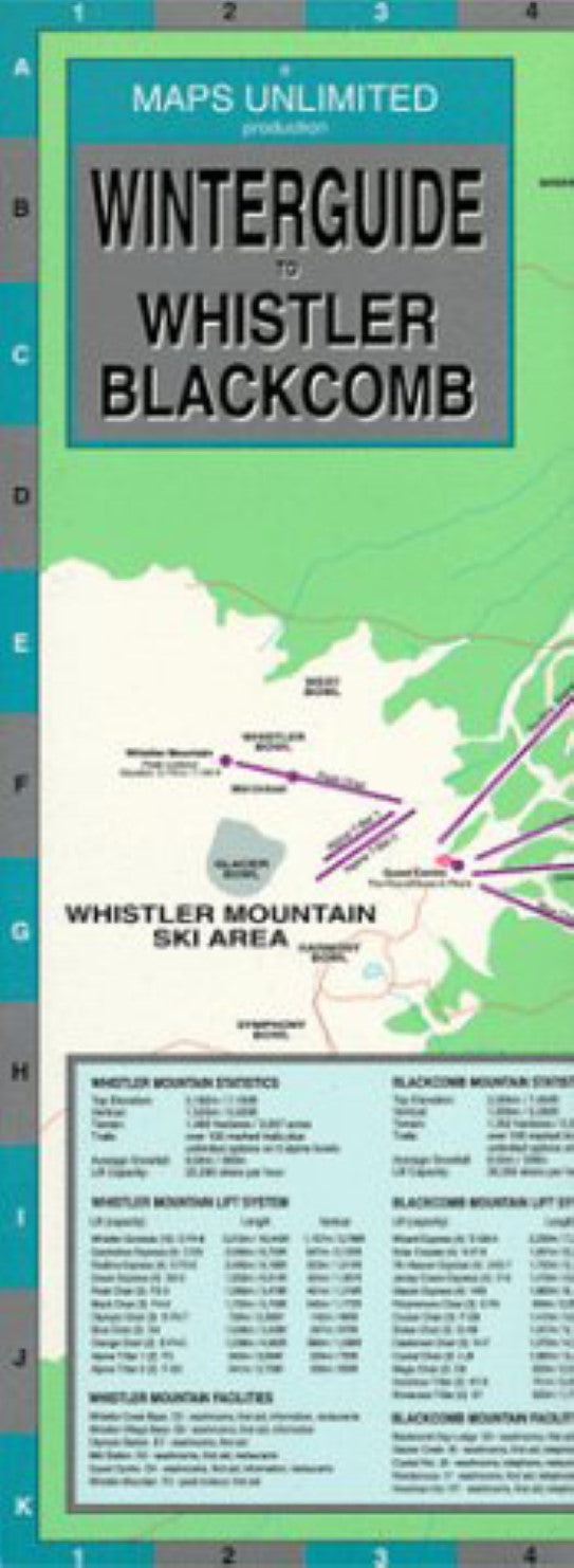 Winterguide to Whistler Blackcomb : a maps unlimited production