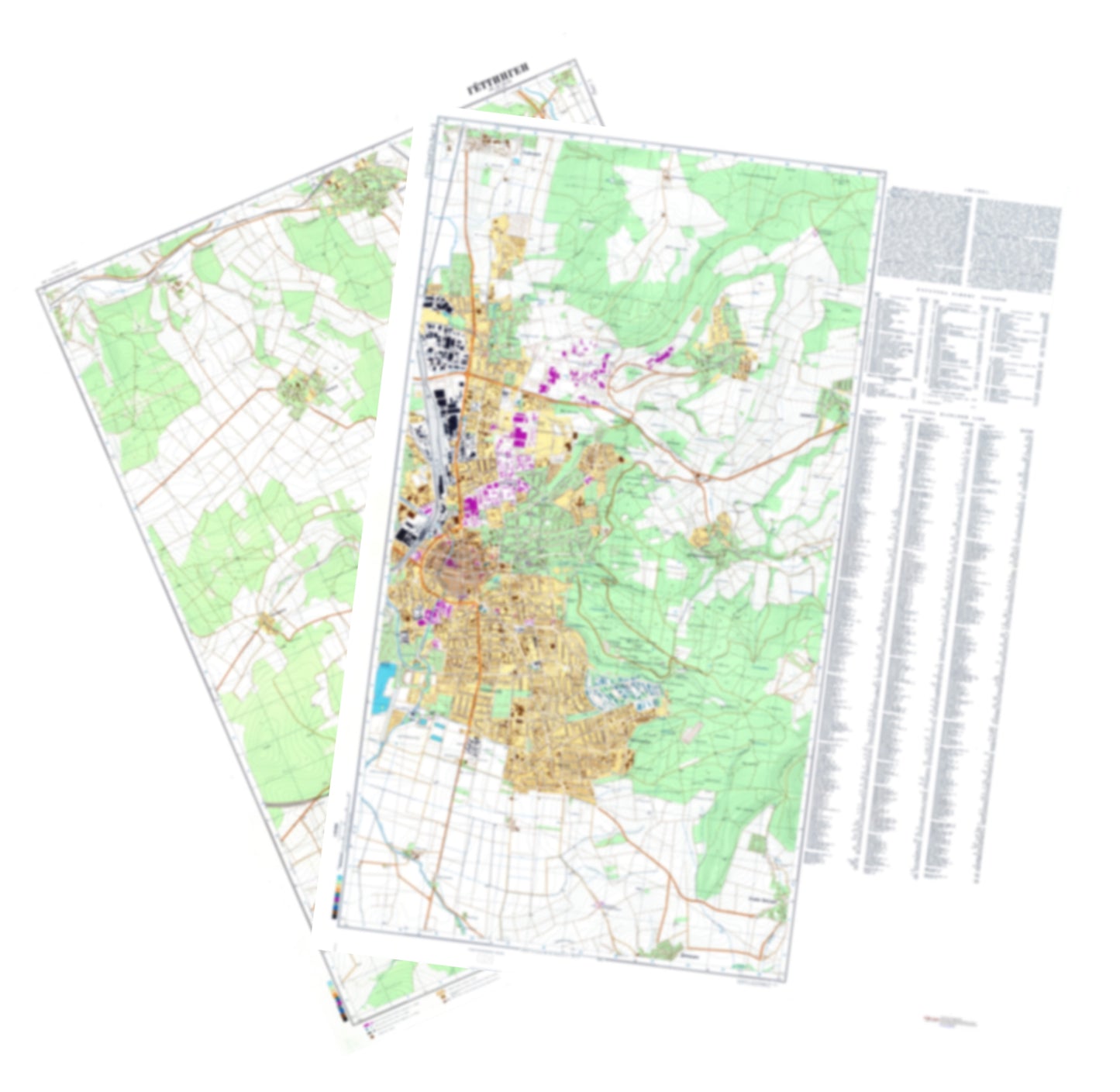 Gottingen (Germany) 2-Sheet Set - Soviet Military City Plans
